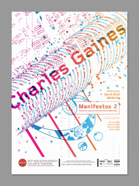 Charles Gaines: Manifestos silkscreened poster