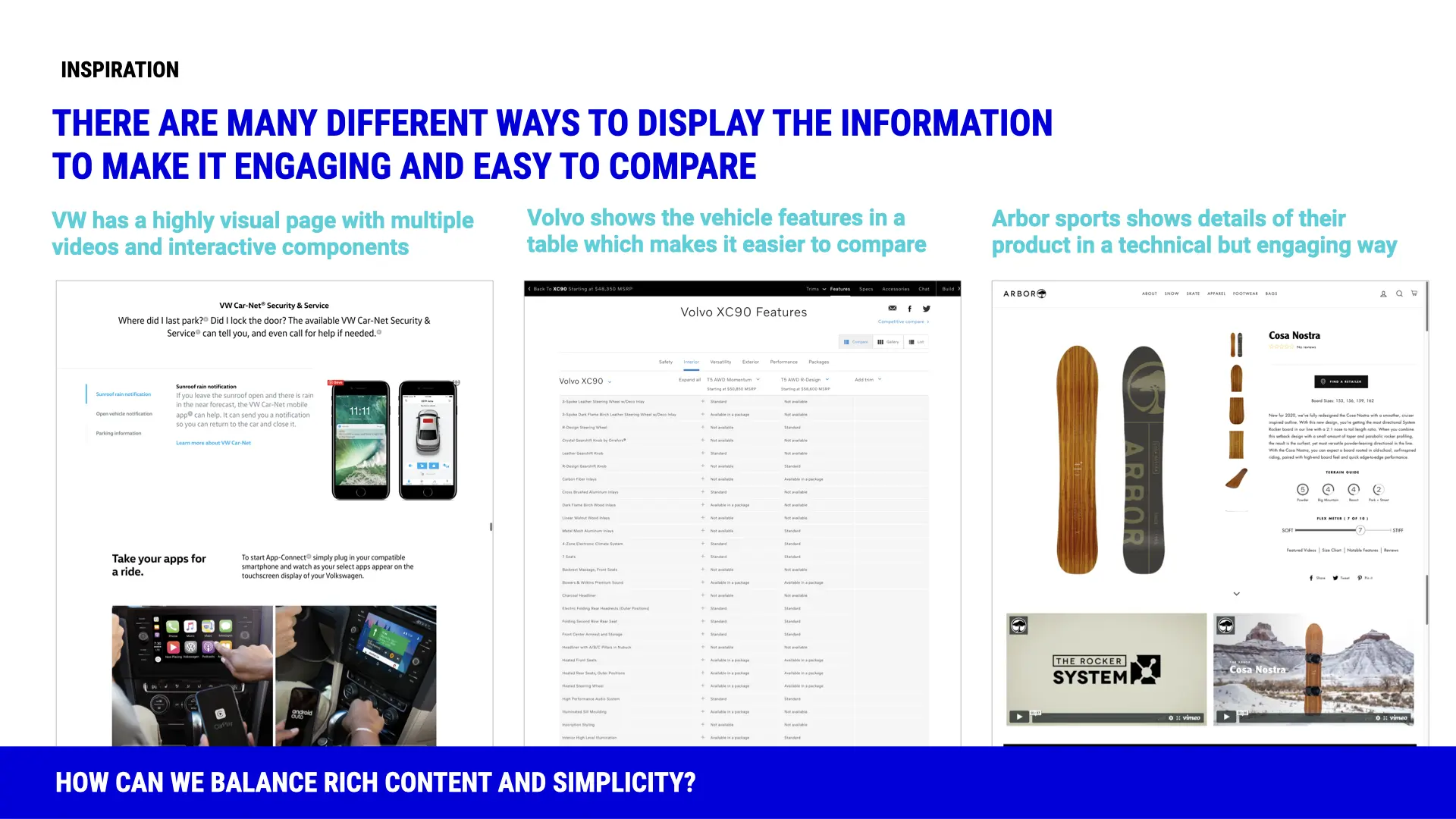 information architecture inspiration