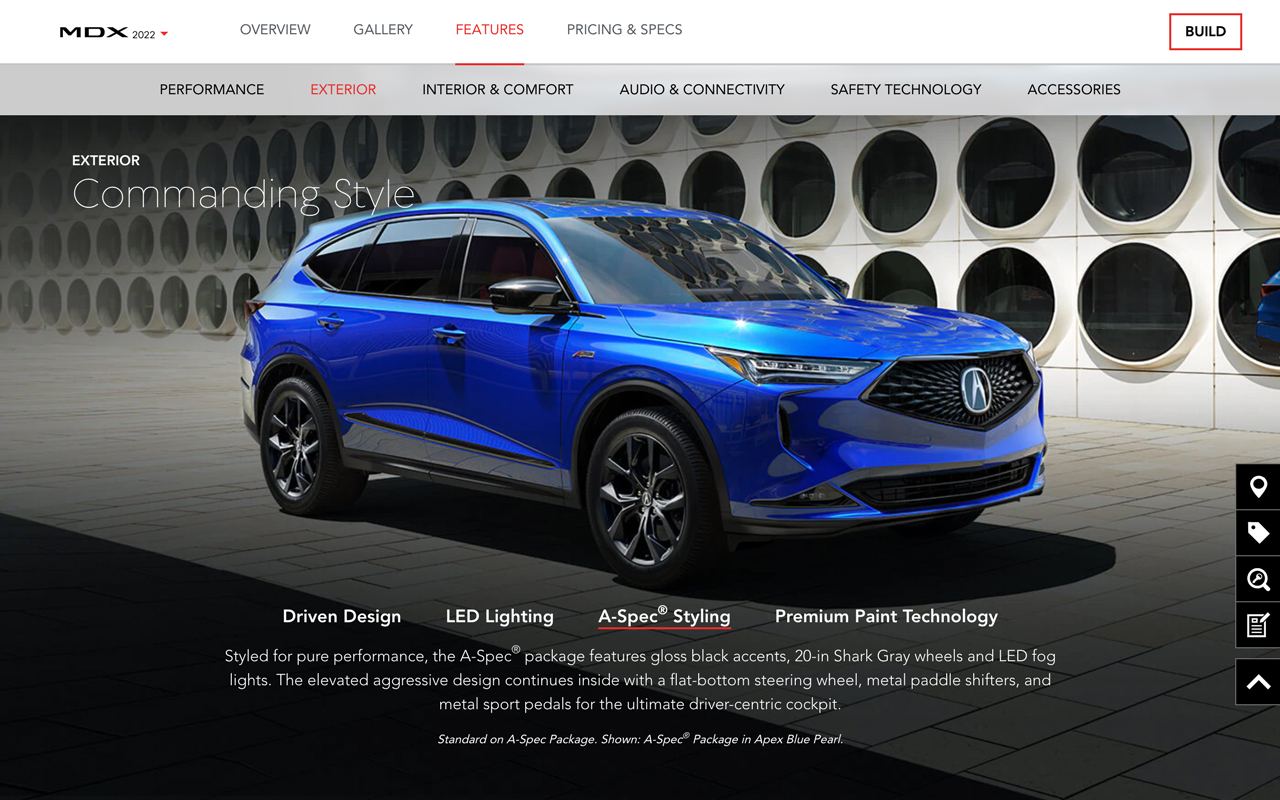 Acura MDX features