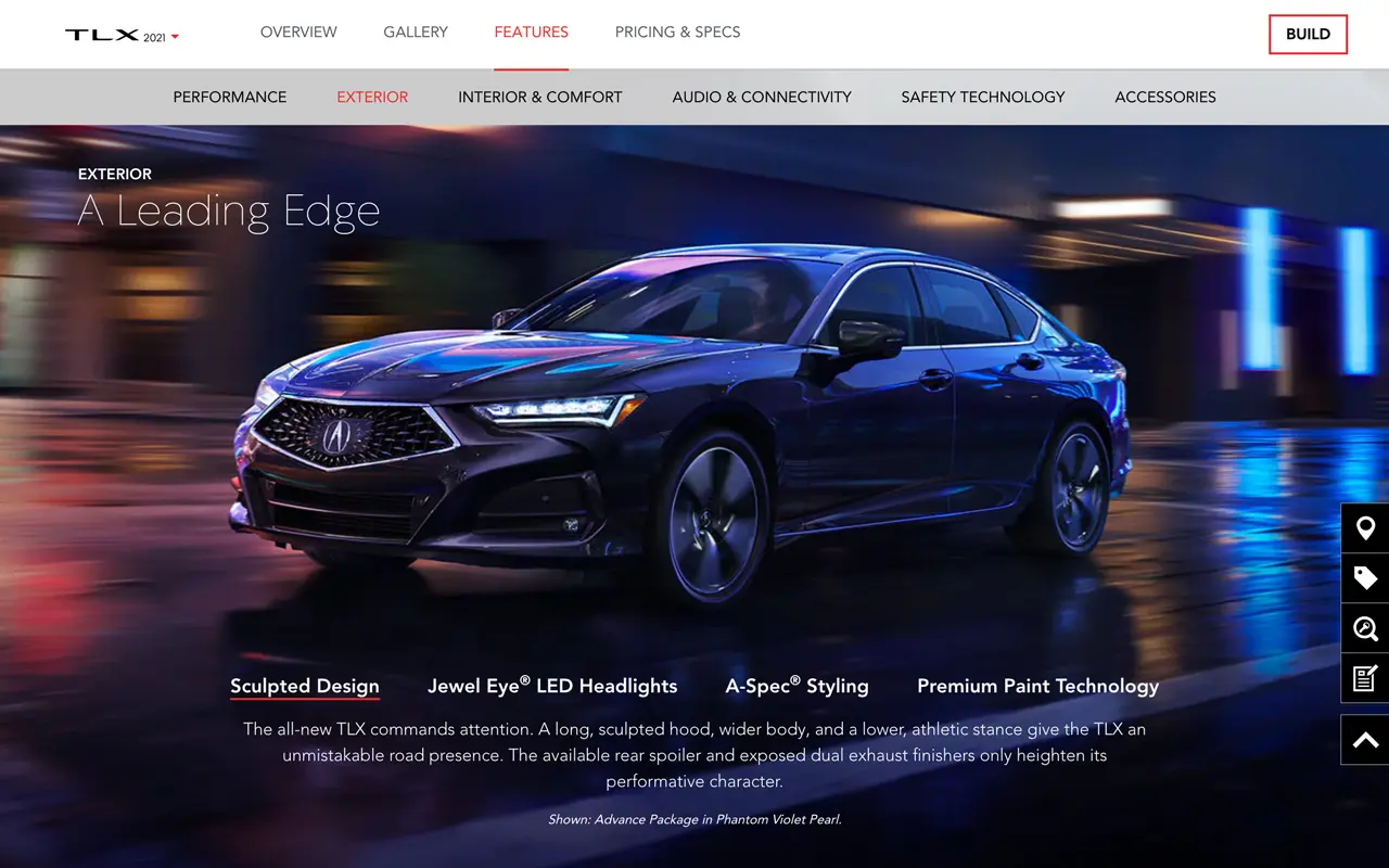 2021 Acura TLX features