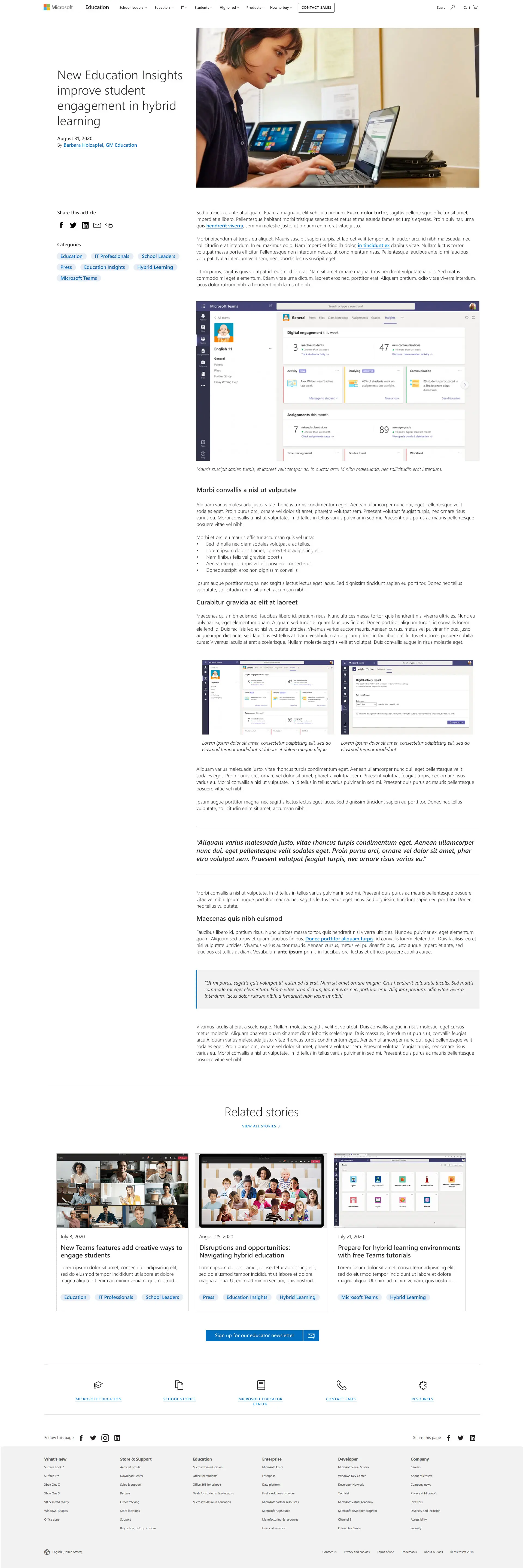 blog article with image