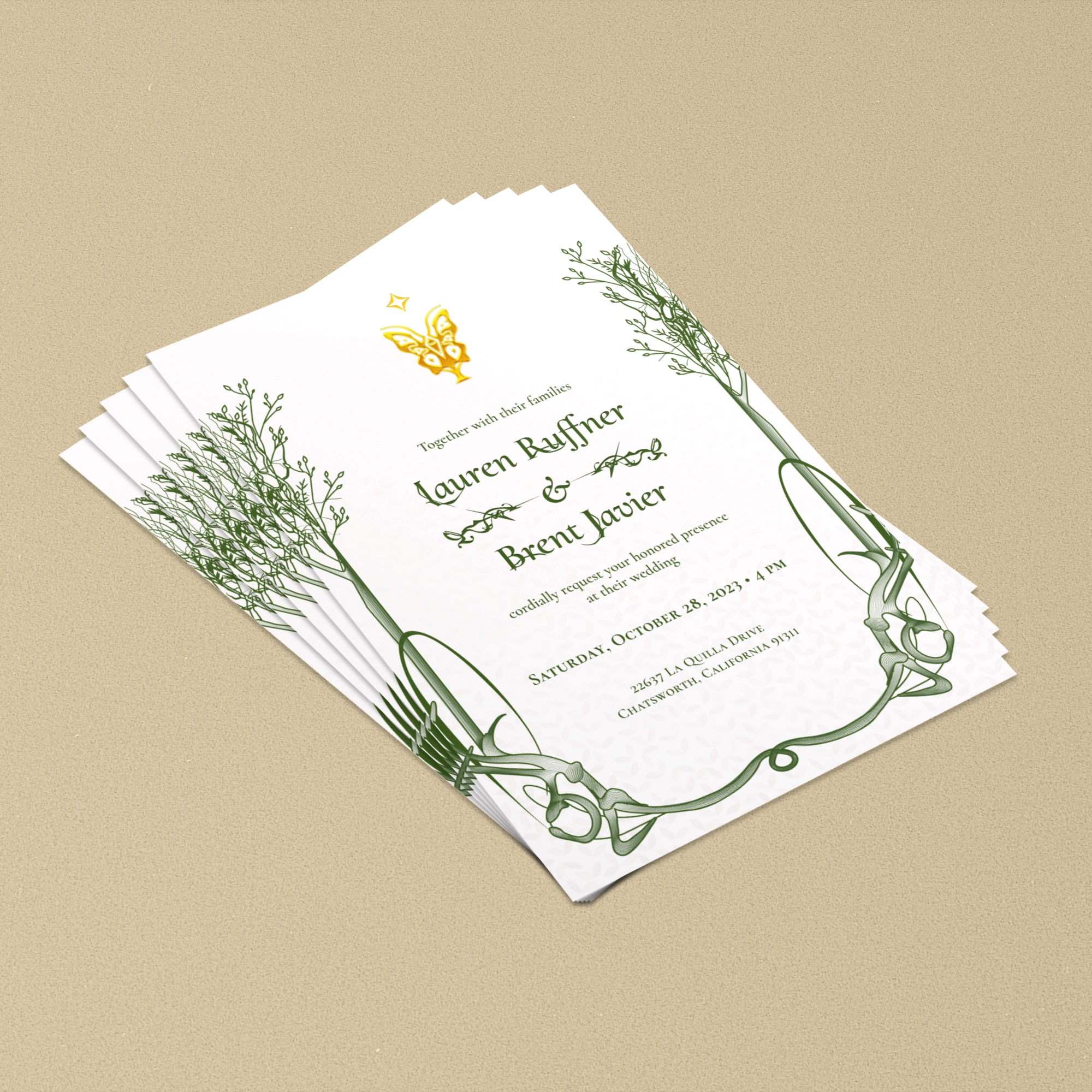 Javier wedding invitations