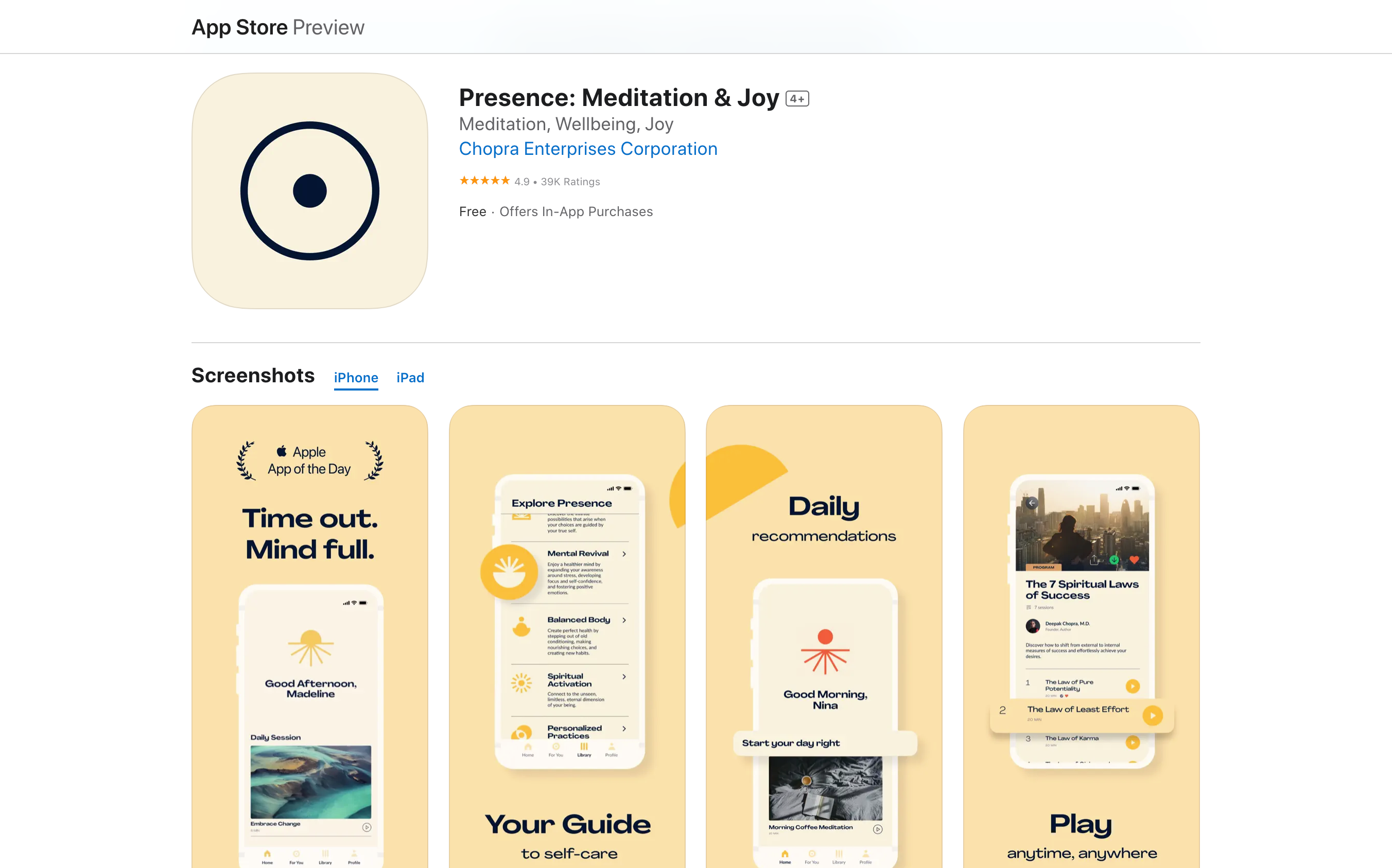 Presence App Store