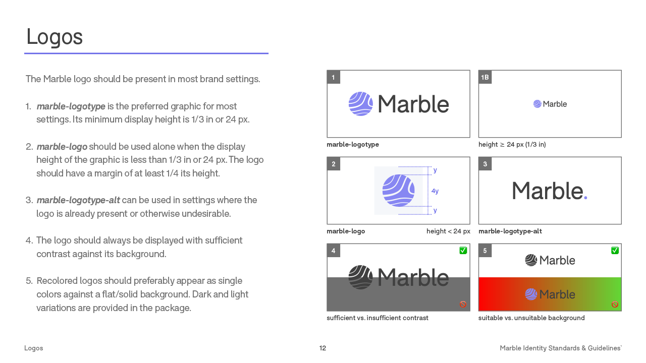 Marble Protocol logo guidelines