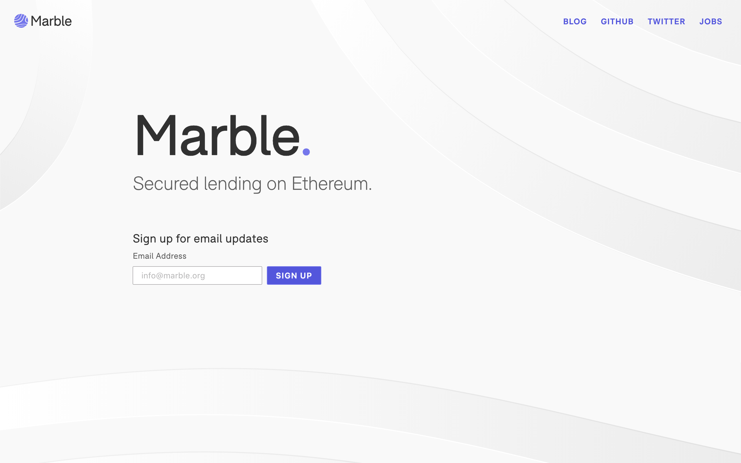Marble Protocol landing page